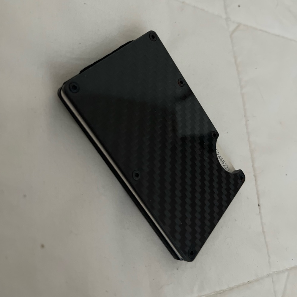 Black Carbon Fiber Slim Wallet sleek & elegant